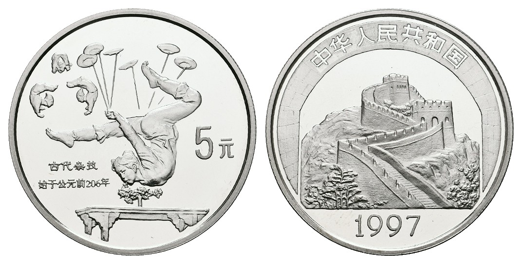  MGS Kiribati 20 Dollars 1992 Seglen PP Feingewicht: 29,11g   