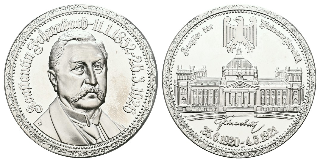  MGS Brandenburg-Preussen Friedrich Wilhelm II. versilberte Medaille o.J. mit Henkel fast stgl   