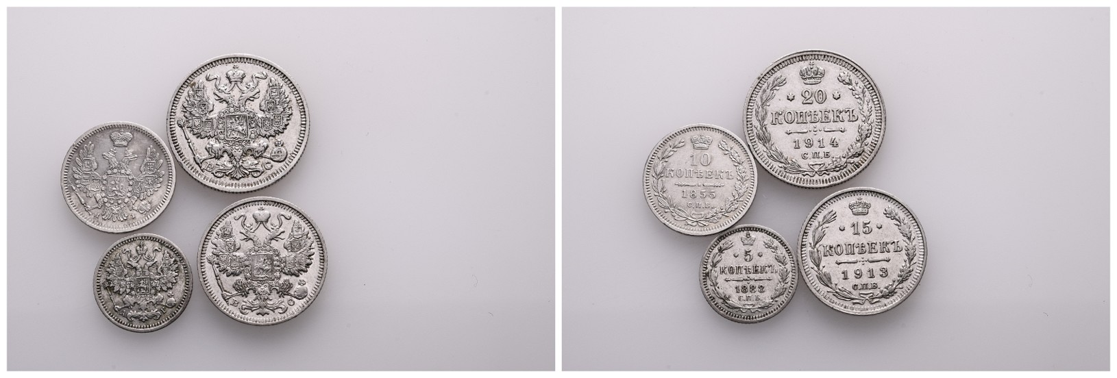  Linnartz Russland Lot 4 Kleinmünzen   