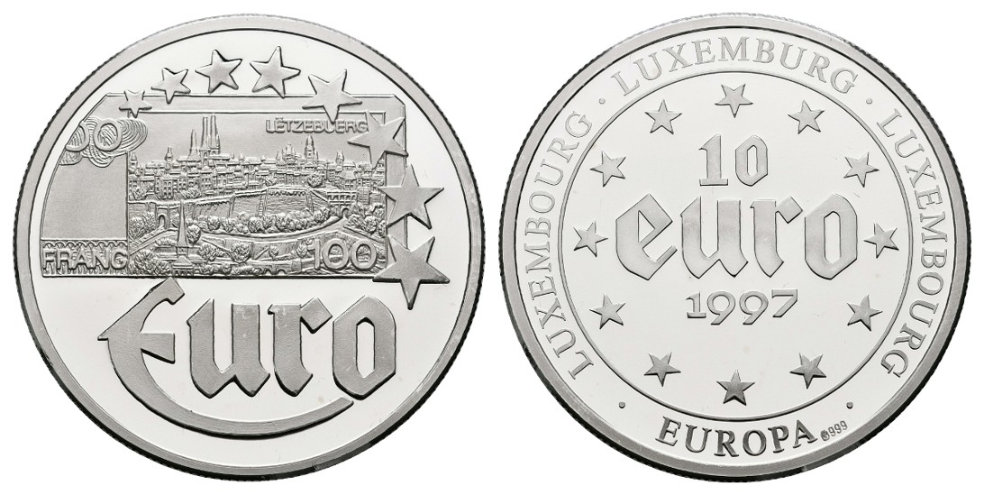  Linnartz Luxemburg Silbermedaille (10 Euro 1997) PP Gewicht: 20,0g/999er   