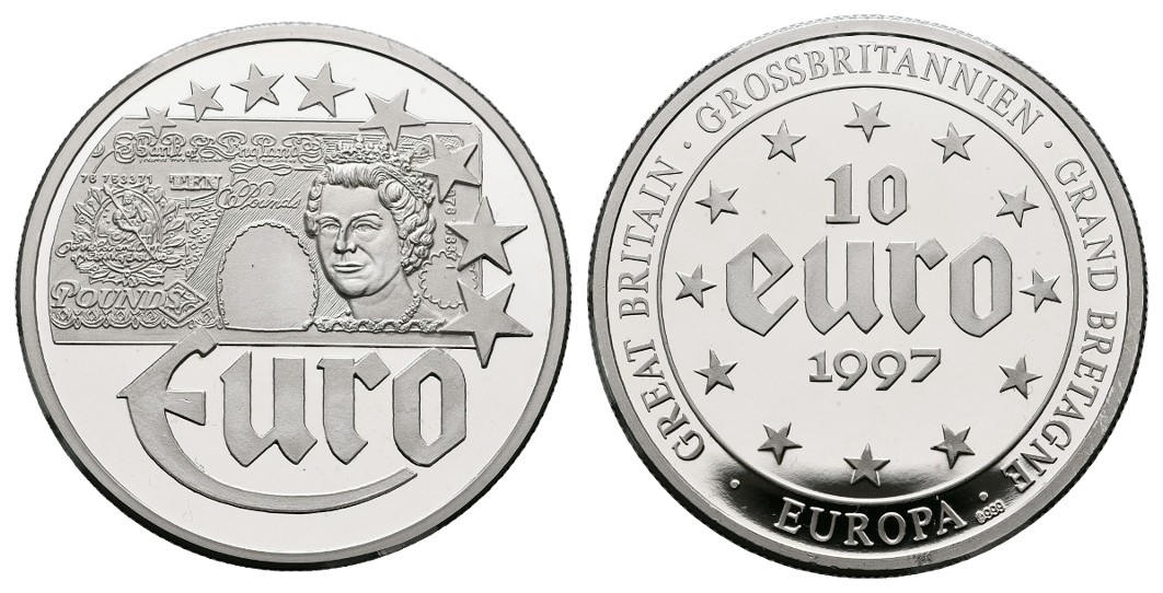  Linnartz Großbritannien Silbermedaille (10 Euro 1997) PP Gewicht: 20,0g/999er   