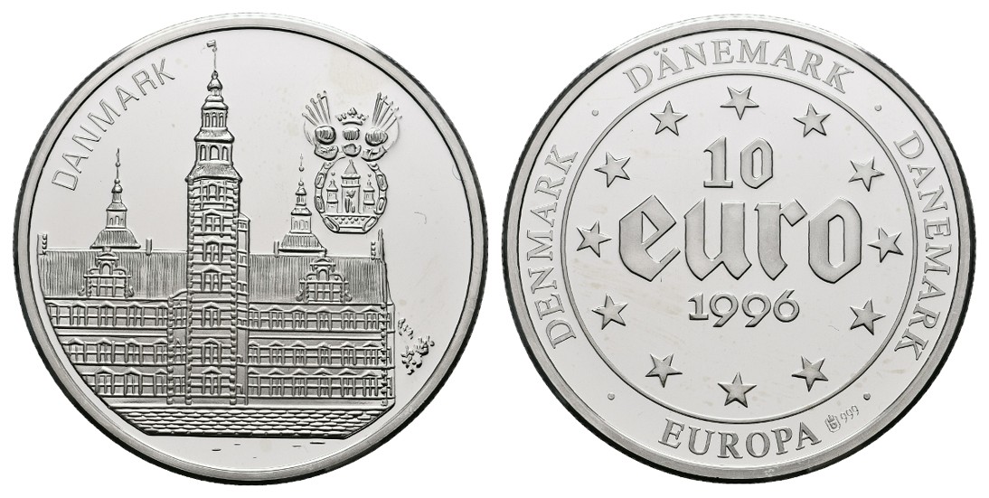  Linnartz Dänemark Silbermedaille (10 Euro 1996) PP Gewicht: 20,0g/999er   