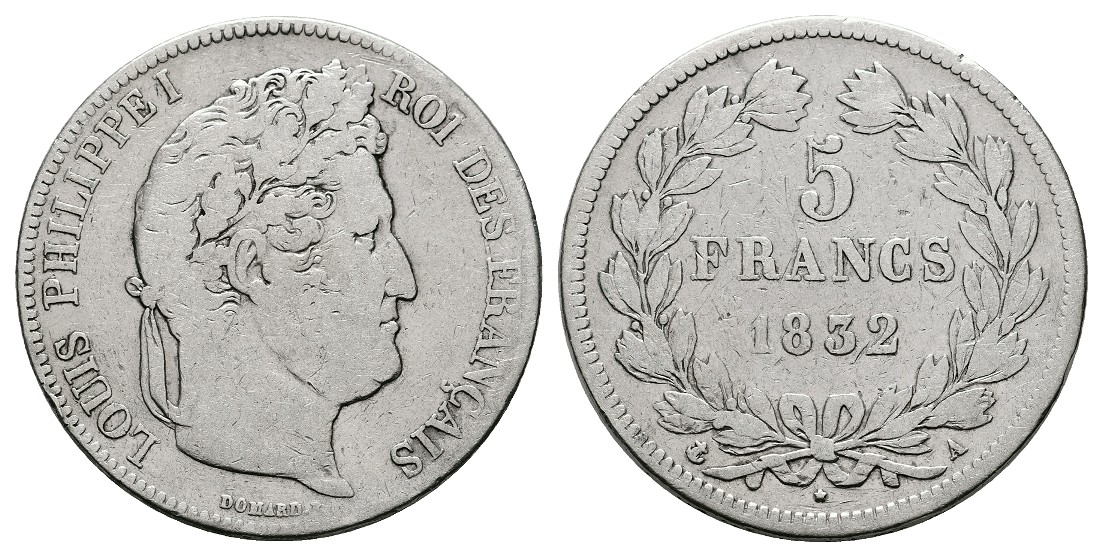  Linnartz Frankreich 5 Francs 1832 ss   