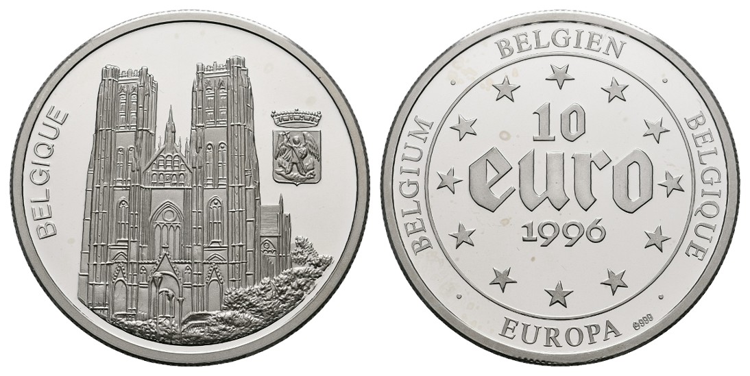  Linnartz Belgien Silbermedaille (10 Euro 1996) PP Gewicht: 20,0g/999er   