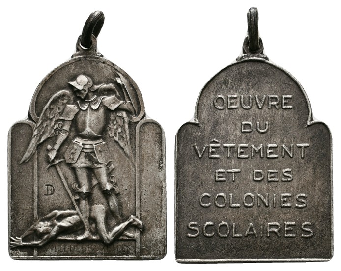  Linnartz Jugendstil Brüssel tragbare Silbermedaille o.J.(P.Dubois) Schulwesen vz Gewicht: 9,0g   