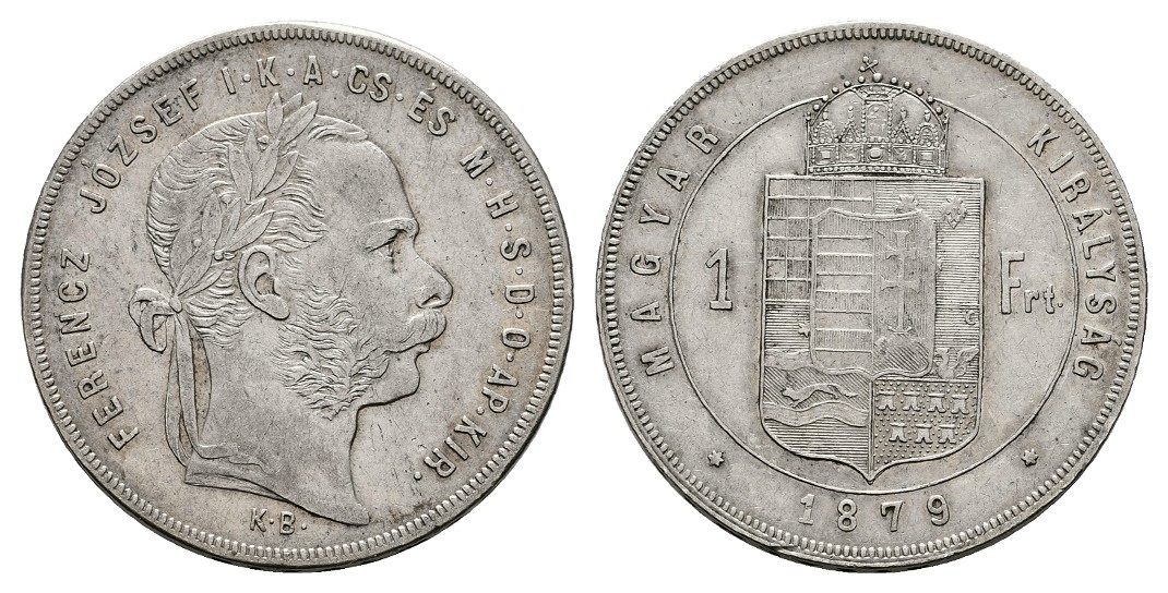  Linnartz Österreich-Ungarn 1 Forint 1879 ss+   