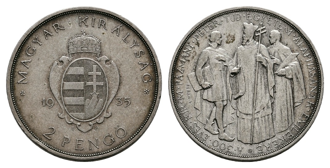  Linnartz Ungarn 2 Pengö 1935 f.vz   