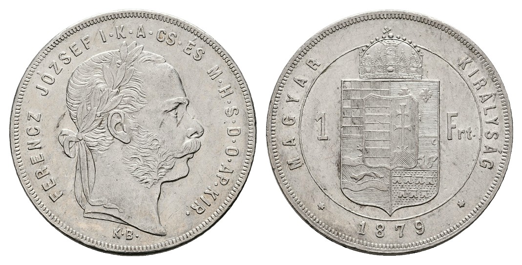  Linnartz Österreich-Ungarn 1 Forint 1879 f.vz/vz   