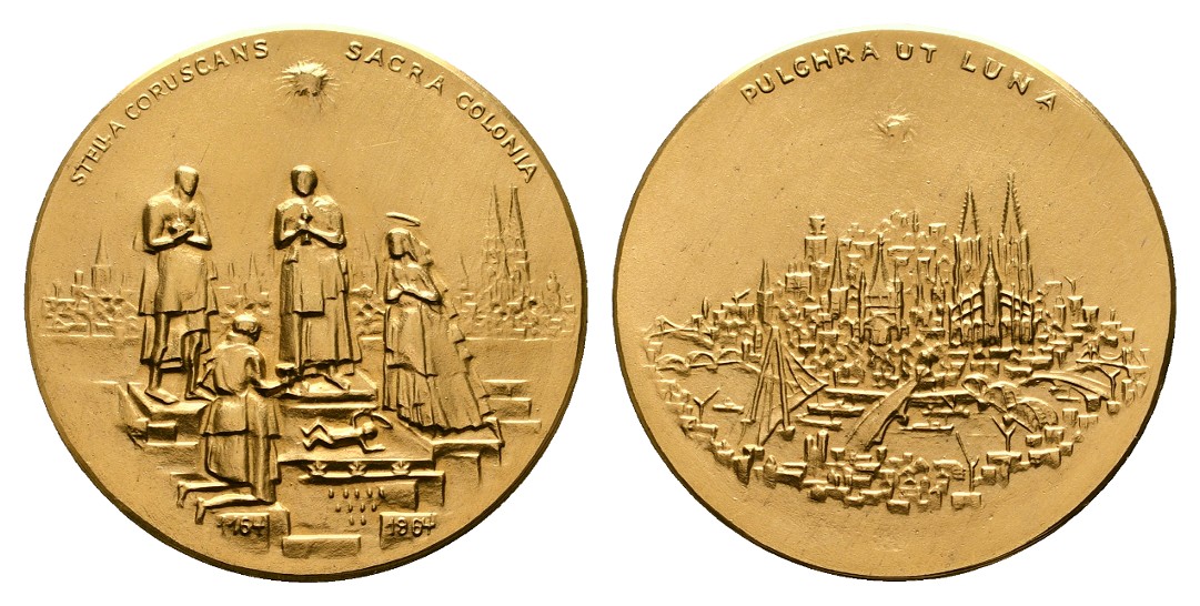  Linnartz Köln Goldmedaille 1964 vz-stgl Gewicht: 14,86g/900er   