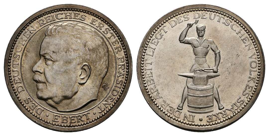  Linnartz Weimarer Republik Silbermedaille o.J.(1925)(Glöckler) PP- Gewicht: 25,0g/900er   