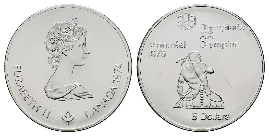  MGS Kanada 10 Dollars 1976 Olympiade Montréal 1976 Hockey Feingewicht: 44,96g   