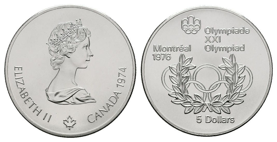  MGS Kanada 10 Dollars 1976 Olympiade Montréal 1976 Segeln Feingewicht: 44,96g   